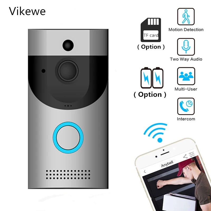 

Smart Door Phone Ring Bell Wireless WiFi Video Doorbell Camera Night Vision Video Intercom Home Security Monitoring Video-eye
