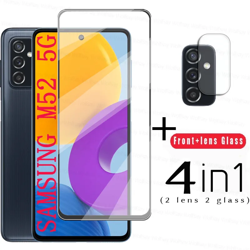

Full Cover Glass For Samsung Galaxy M52 Tempered Glass For Samsung M52 M42 M32 M22 Screen Protector For Samsung M52 Lens Film
