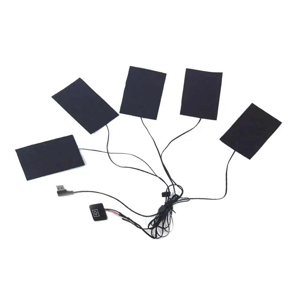 

USB heating clothe pad 1-for-5 Electric Heating Clothes Carbon Fiber Heated Clothes Pad #4W