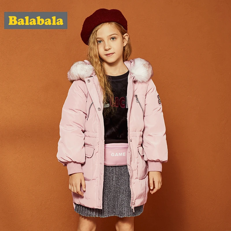awesome  Children clothing down jacket girls 2019 new autumn and winter big children's jacket long tide wind
