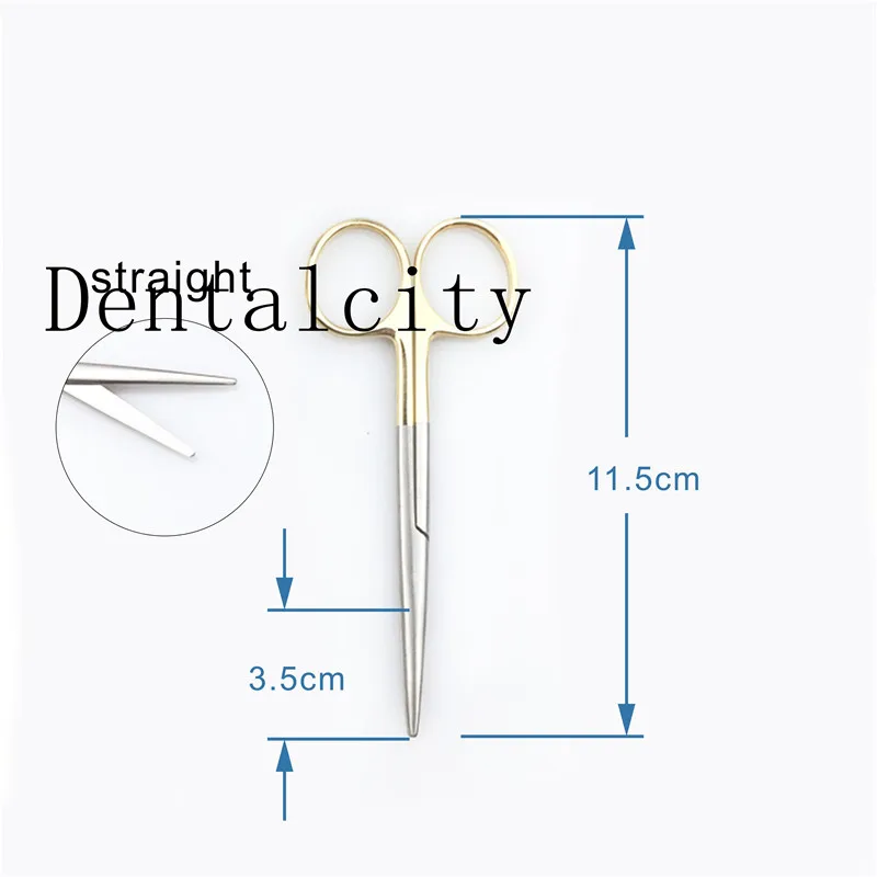 Размер 11,5/14/16 см золотая ручка стоматологического офтальмологический ножницы тупые операционной носовые Отдел ножницы - Цвет: RED