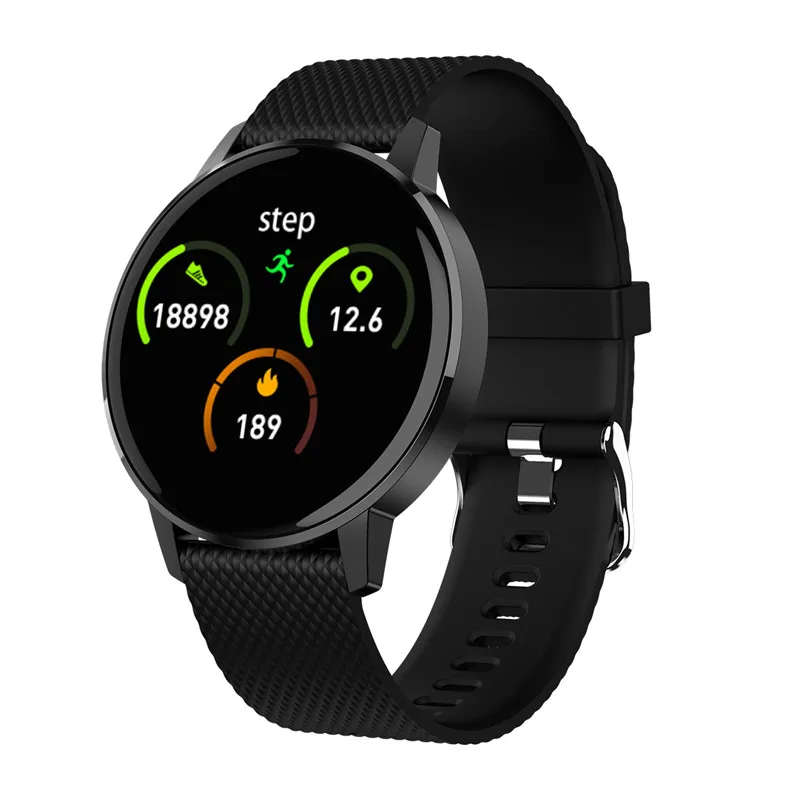 

T4 Smart Watch Metal Shell Ultra Thin Round Screen Full View Sports Fitness Tracker Heart Rate Monitor Blood Pressure Smartwatch
