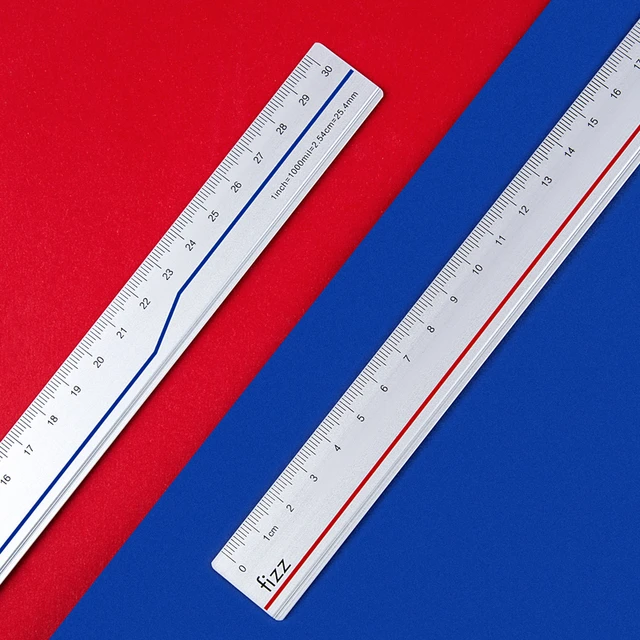 Fizz Staright Ruler Frosted Alloy Ruler Multi-function Long Ruler 30cm  Office Drawing Measurement Tool Student Use Stationery - Rulers - AliExpress