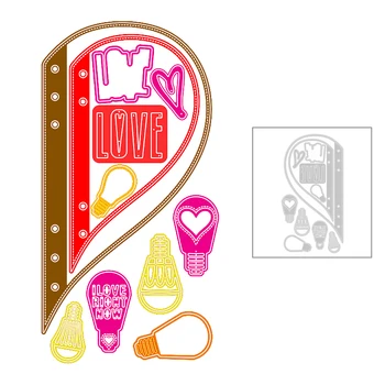 

2020 New Hot DIY Planner Metal Cutting Dies Photo Heart Frame Album Background Scrapbooking Foil For Craft Card Making no Stamps