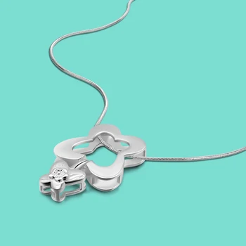 

Wholesale 100%925 Sterling Silver Jewelry Butterfly Pendant Necklace Fashion Snake chain choker for women birthday present