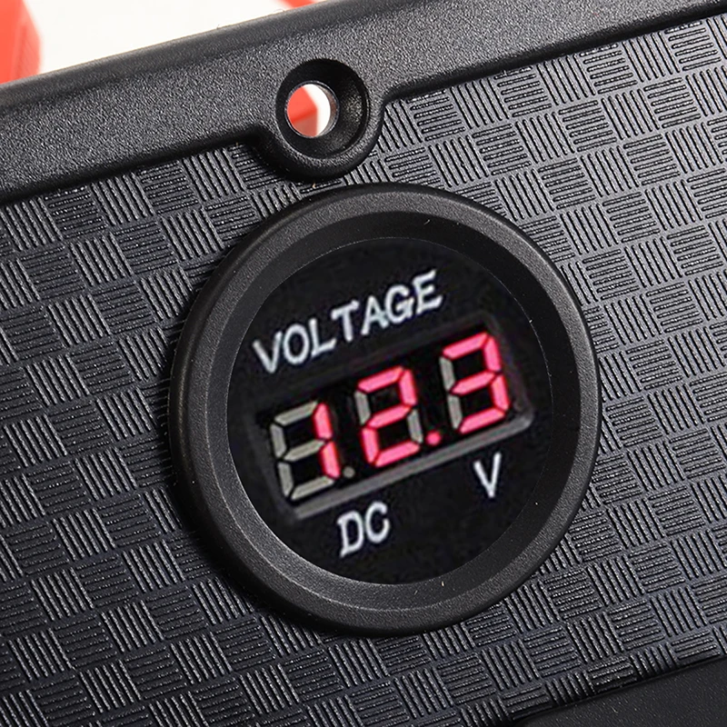 6 Gang Red LED Car Switch Panel 12V 24V Circuit Breakers Overload Protect Boat Rocker Switch Control Panel Set