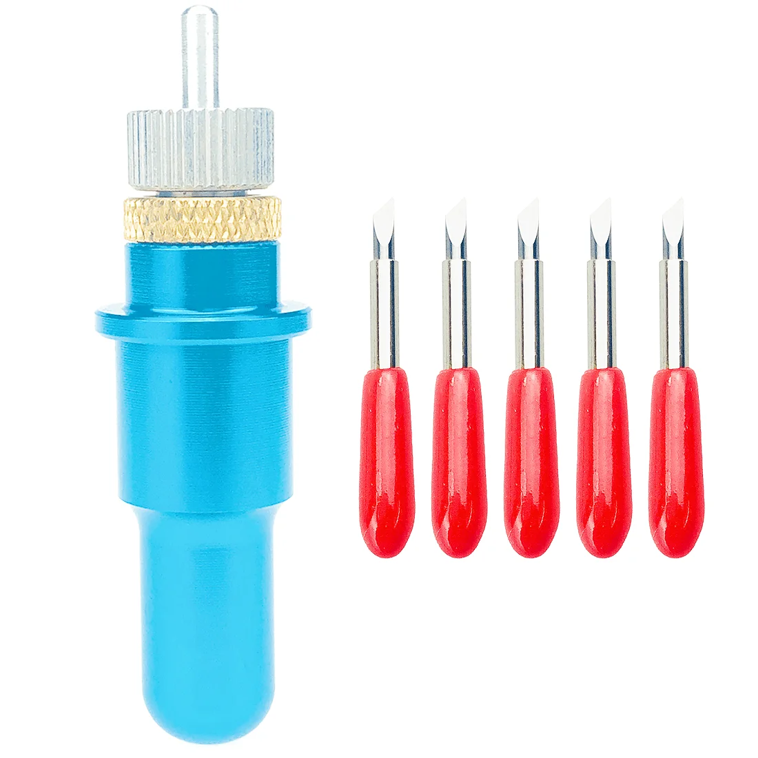 5 Pezzi 45 Gradi Grande Testa Roland Plotter Lama Taglierina In Vinile Per Grande Roland Liyu + 1 Pz Diametro 14Mm Supporto Lama