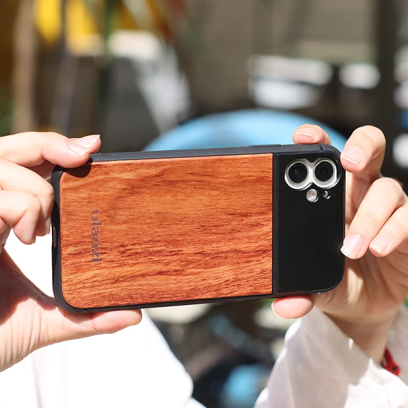 Ulanzi 17 мм резьба Деревянный чехол для телефона iPhone 8 Plus Xs Max XR 11 Pro Max|Объективы