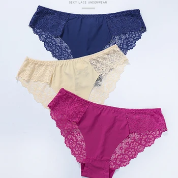 

Brand Sexy Lace Underwear Women Panties High Quality Seamless Calvin Underwear Solid low-Rise Lingerie Underpants Brief Freeship