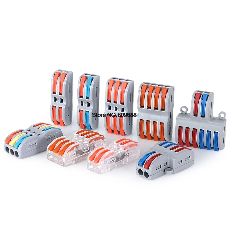 Spl-1 Spl-2 Spl-3 Mini Fast Quick Wire Connector Universal Compact Spring Cablaggio Connettore Di Giunzione Morsettiera Plug-In