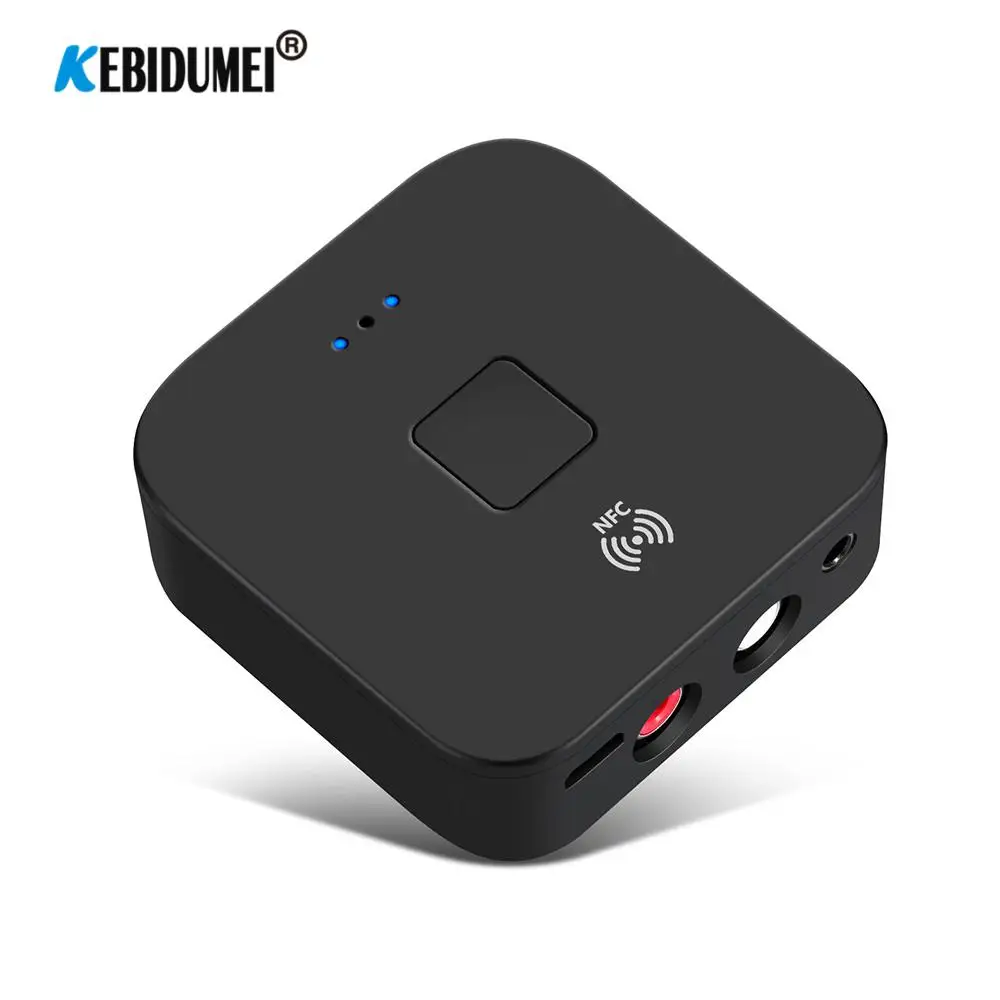 3.5mm AUX NFC Bluetooth 5.0 Receiver RCA Jack Hifi Wireless Adapter Auto On/OFF Bluetooth 5.0 4.2 Car Audio Receiver