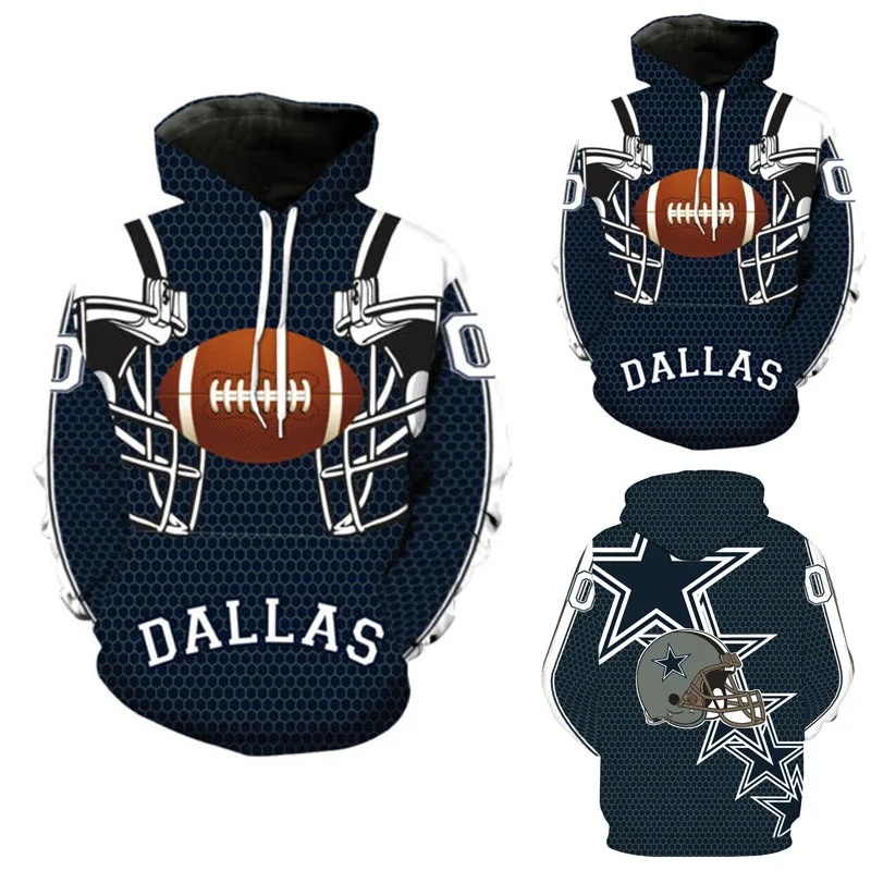 Dallas Cowboys/Спортивная толстовка с длинными рукавами и принтом; Новинка года; брендовый модный джемпер с капюшоном; Лидер продаж; топы с капюшоном