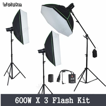 

Photography 600W Flash Kit GN98 Lighting Four Lamp Octabox Softbox Kit For Photo Studio Vedio CD50 T10 A