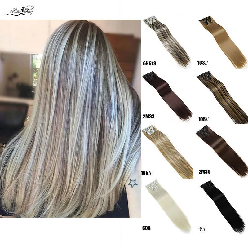 Xuanguang cabelo longo 16 грамм на Удлинитель для кабеля reto cabelo sintético para mulheres 140 г fibra de alta temperatura