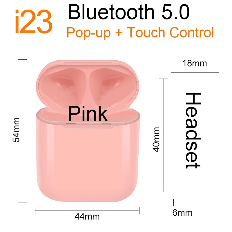 I23 наушники-вкладыши tws Bluetooth наушники всплывающее окно Автоматическое Сопряжение Беспроводной наушники сенсорный Управление мини гарнитура наушники PK I18 I27 I200 I800 наушники-вкладыши TWS