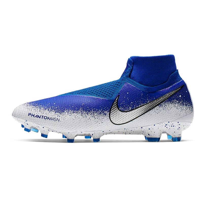Оригинальные мужские футбольные бутсы Nike Phantom VSN Elite DF FG, Дартс из натуральной травы, высокие профессиональные кроссовки, AO3262-408