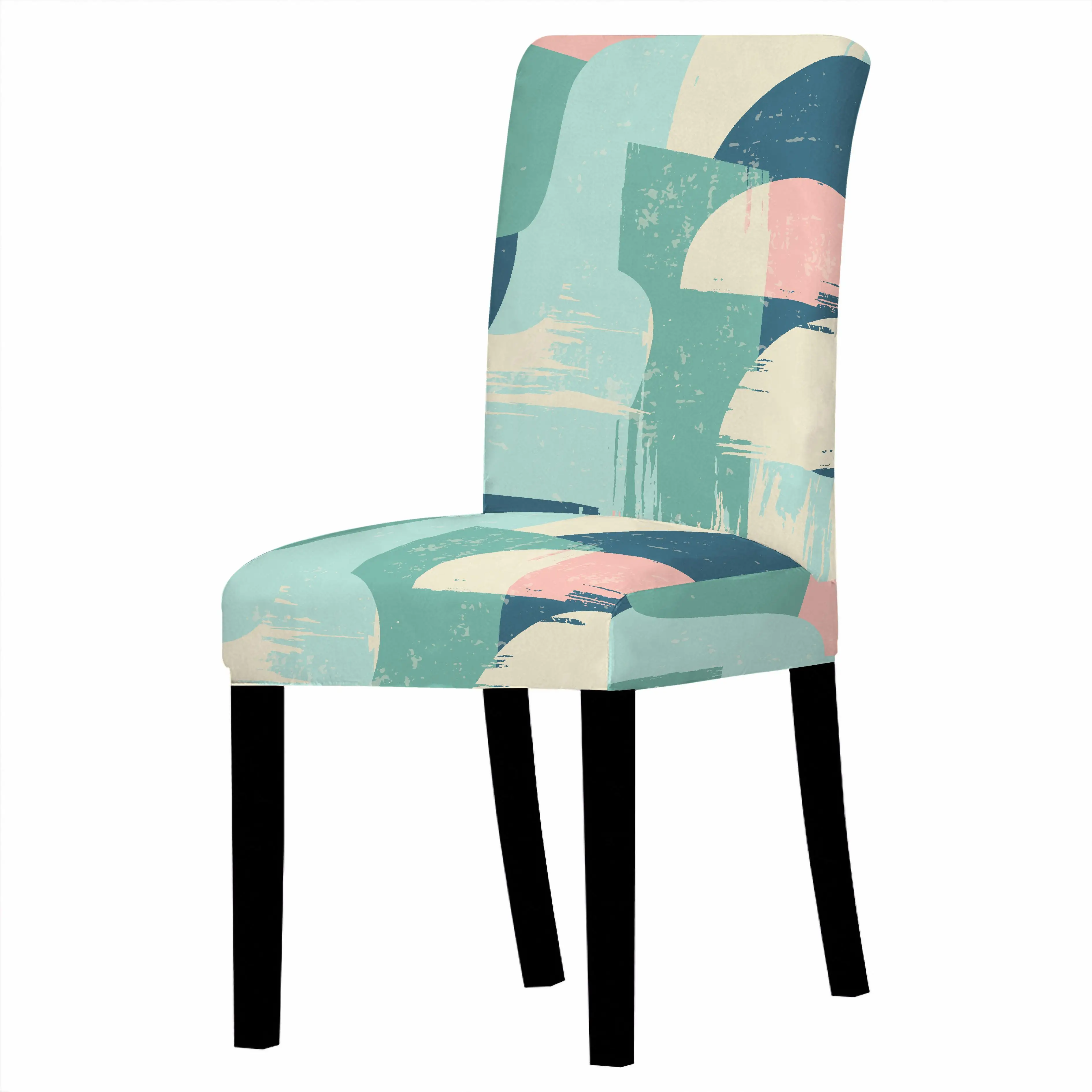 Геометрическое украшение, чехол на стул для столовой, моющийся, съемный, стрейч, чехол на сиденье, универсальный размер, чехлы на стулья, чехлы на сиденья - Цвет: 18