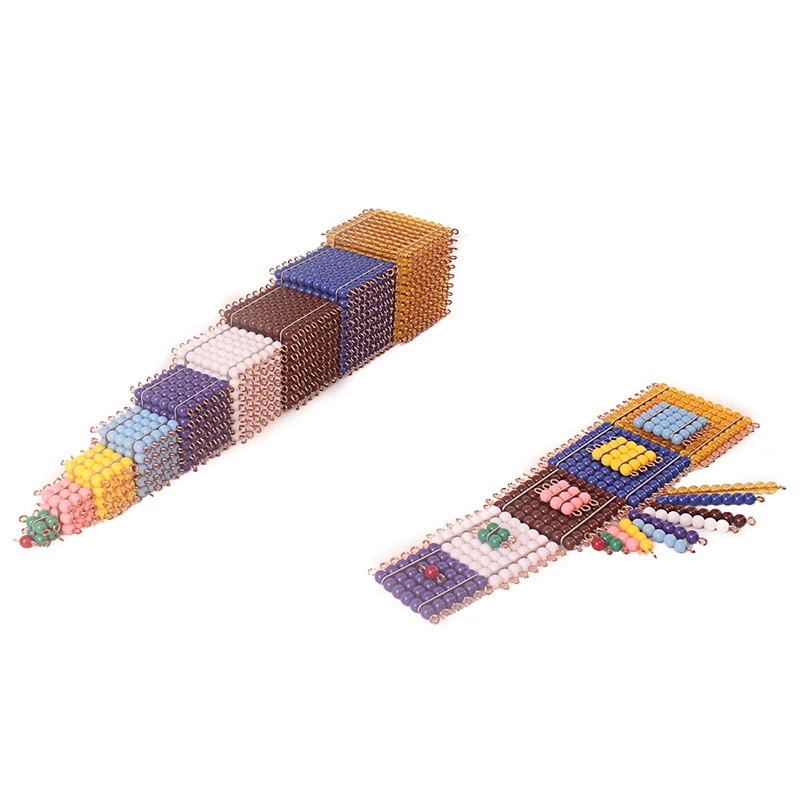 Kids Toy Montessori Colorful Beads Cubes Thousands Squares Materials Digitals 1-1000 Math Toys for Children Early Educational educational toys math toys teaching aids toys learning board toy