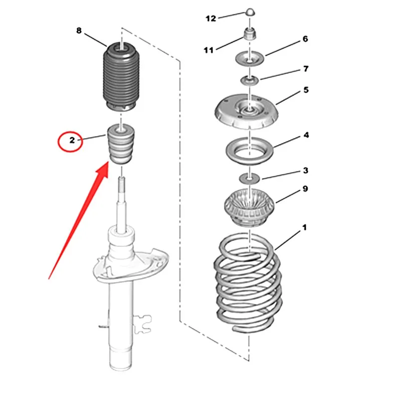 Передняя стойка пежо 308 схема