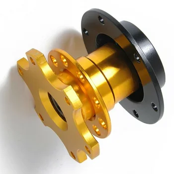 

Set Quick Release Hub Car Auto Steering Wheel Aluminum Alloy Gold Adapter