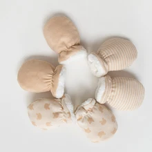 Варежки для новорожденных; милые зимние теплые перчатки для детей; хлопковые кашемировые перчатки для малышей; Защита от царапин