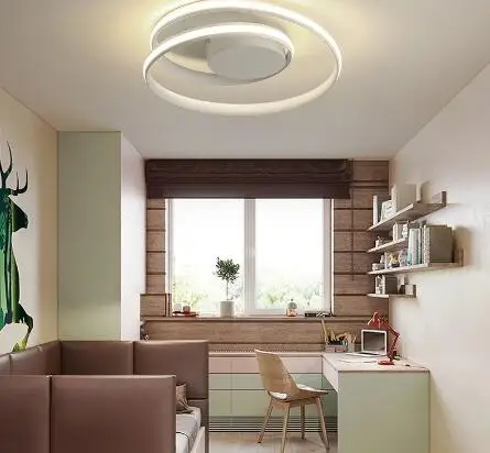Современный потолочный светильник, светодиодный светильник для гостиной, спальни, кабинета, белого и черного цвета, монтируемый на поверхность, потолочный светильник, декоративный AC85-2 светодиодный