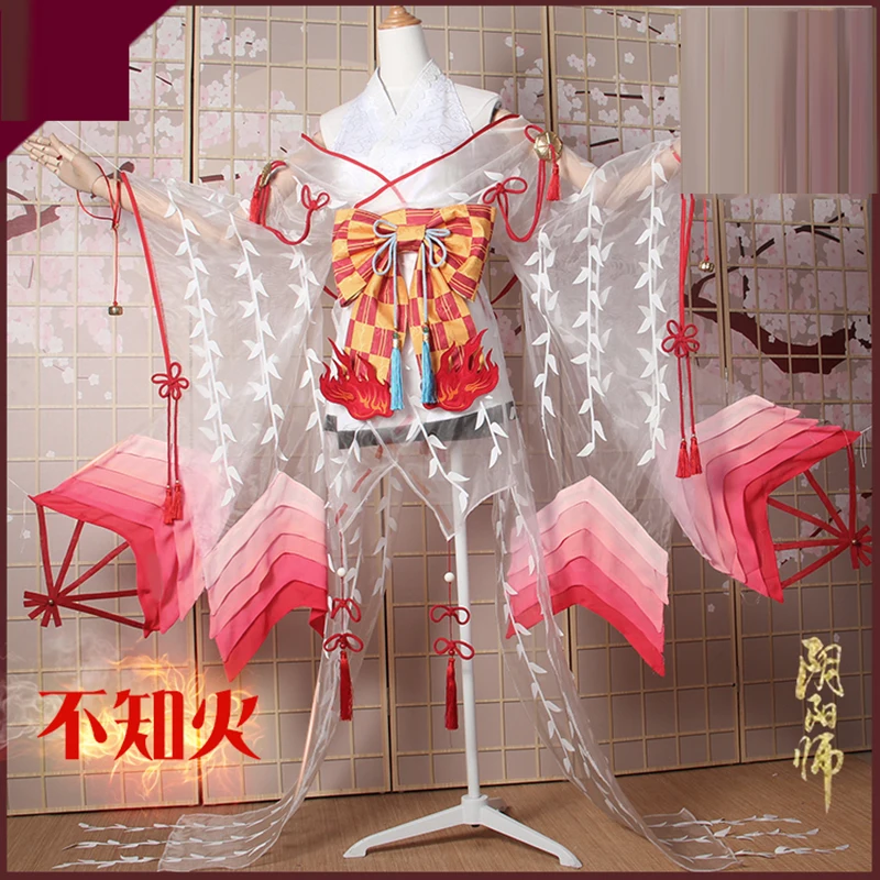 Индивидуальный размер Onmyoji Shiranui костюм кимоно для косплея платье wafuku Униформа костюмы для Хэллоуина для женщин аниме одежда парик COS