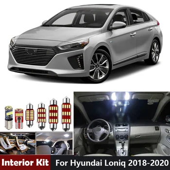 

10Pcs White Canbus Error Car Led Interior Light Bulbs Kit For Hyundai Loniq 2018 2019 2020 Dome Trunk License Plate Lamp