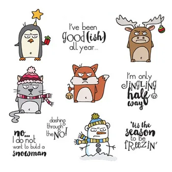 

Holiday Clear Stamps With Metal Cutting dies for DIY Scrapbooking Paper Cards Silicone Transparent Stempels Seal New