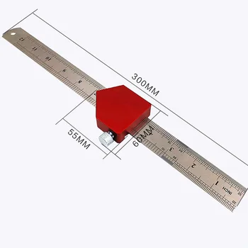 

Handheld Right Angle Ruler 45 60 90 Degree Lay Out Measurement Precision Easily Carrying Woodworking Measuring Gauges
