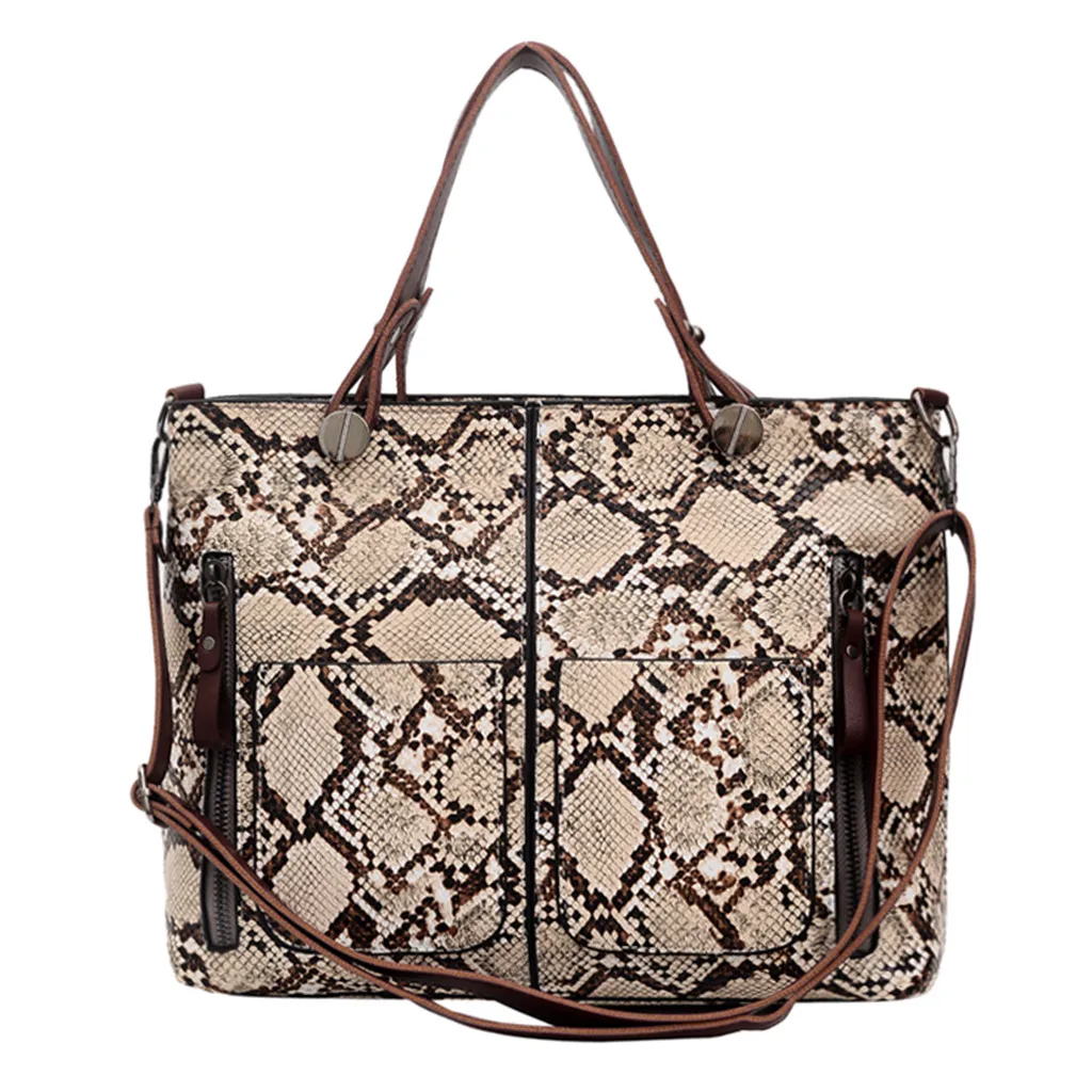 Модная женская сумка через плечо кожаная змеиная плечевая сумка с принтом сумка-мессенджер сумка для мобильного телефона кошельки и сумки#15