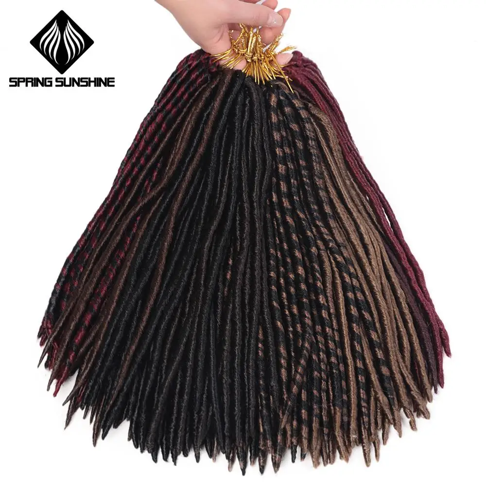 С изображением весеннего солнца 14 дюймов мягкие искусственные локоны в стиле Crochet косы дреды синтетические косички, наращивание волос афро прически Для женщин