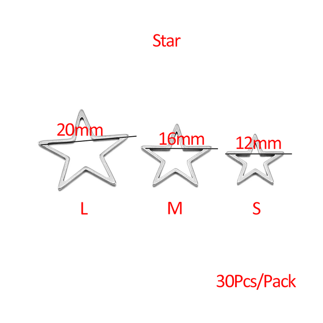 Moon Star Heart Square Charm Stainless Steel Pendant Open Bezels Hollow Pressed Resin Frame Mold Bezel DIY Jewelry Making