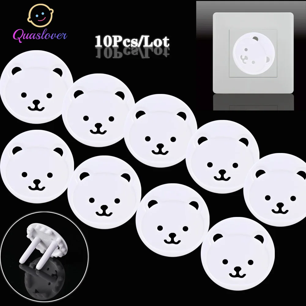 

10pcs EU Power Socket Protector Children Against Electric Protection Socket Security Lock Baby Safety Security Lock Cover