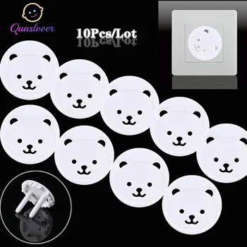 

10pcs EU Power Socket Protector Children Against Electric Protection Socket Security Lock Baby Safety Security Lock Cover
