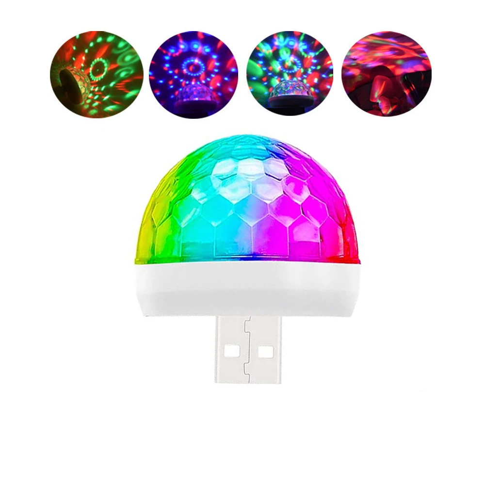 Tanie USB DJ Mini samochodu RGB lampa samochodowa kolorowe muzyczny USB
