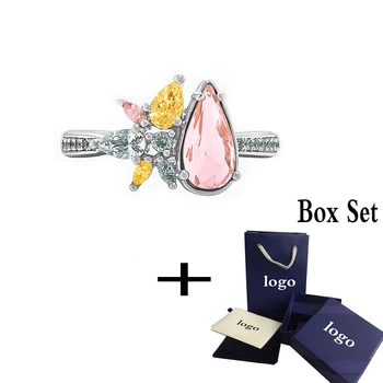 

SWA 2020 Fashion Jewelry New BOTANICAL Ring Charming Flower Decoration Ladies Engagement Ring All-match Romance Jewelry Gift