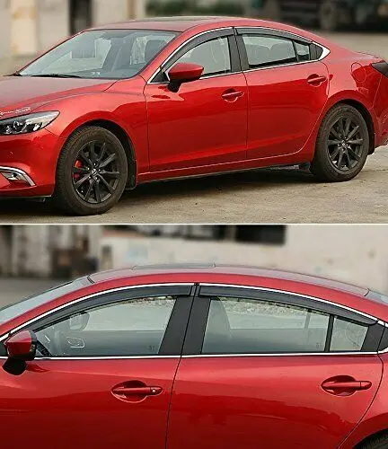 Для Mazda 6- дымчатый черный оконный вентиляционный козырек от дождя дефлектор