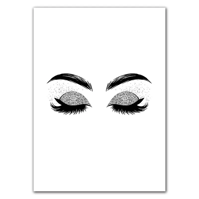 smoky-makeup-canvas-painting-fashion-girl-picture-poster-brows-wall-decor-eyelash-wall-art-canvas-painting (5)