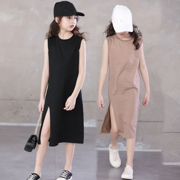 

Mother And Daughter Dress Clothes Summer 2020 Dress Summer Children Girl Dresses Fashion Long T Shirts Dress Girls Khaki Black
