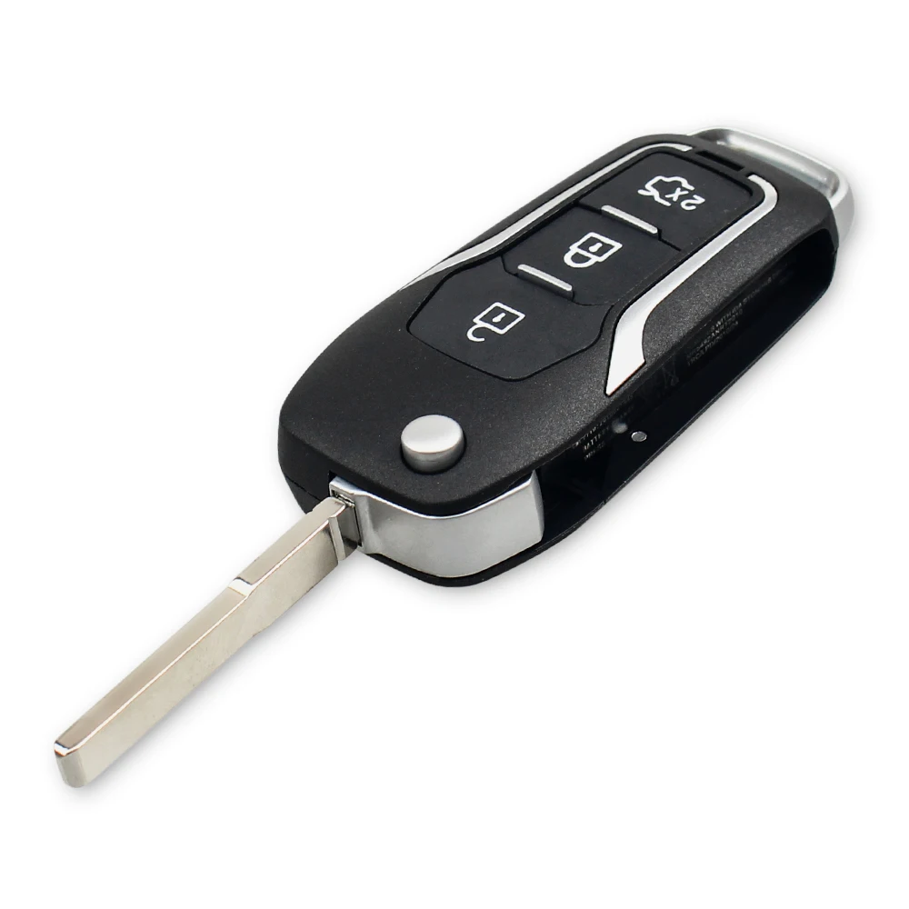 KEYYOU 10 шт. модифицированный откидной складной ключ оболочки для Ford Focus 3 Fiesta подключения Mondeo C Max Fob Замена дистанционного смарт-ключа чехол