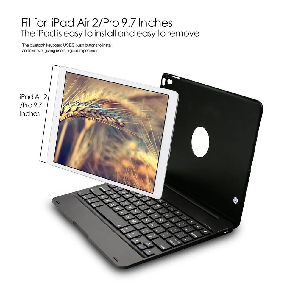 Ультратонкий складной чехол Универсальная беспроводная Bluetooth клавиатура для iPad