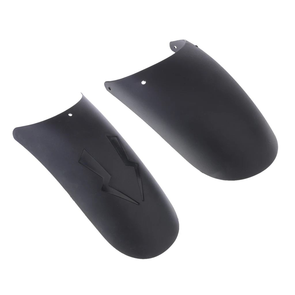 2-Set Black Moto Front Fender MudGuard Extender Rear Extension