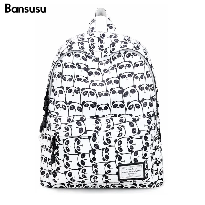 Best 15.6 inch Travel Panda print Large Backpack Nylon Backpacks Women School Backpack High Quality Laptop Shoulder Bags Daypacks