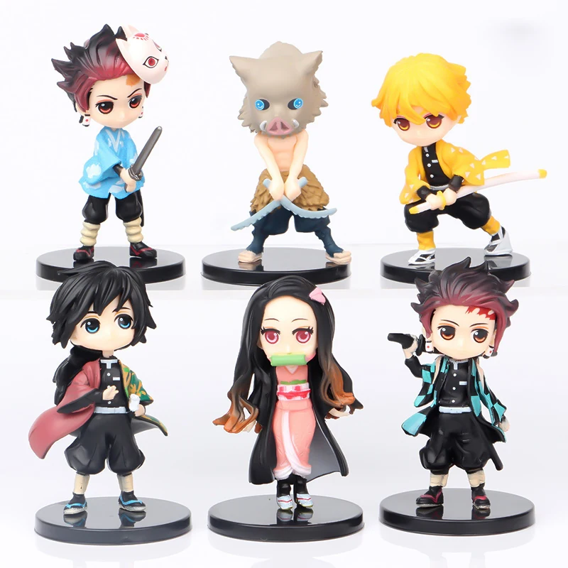 6 шт./компл. фигурка аниме демон Slayer Kimetsu No Yaiba Q Posket Kamado Tanjirou Nezuko Agatsuma игрушки 7 см |