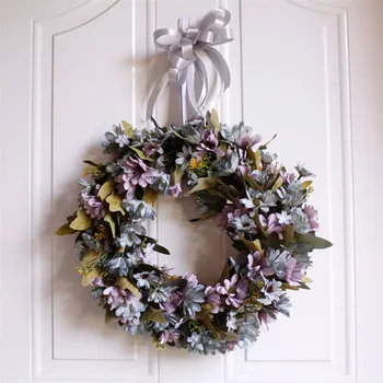 

35CM Door Wreath Large Garland Artificial Flower Wreath Wall Hanging Door Decoration Home Decoration Farmhouse Deocr Hawaiian