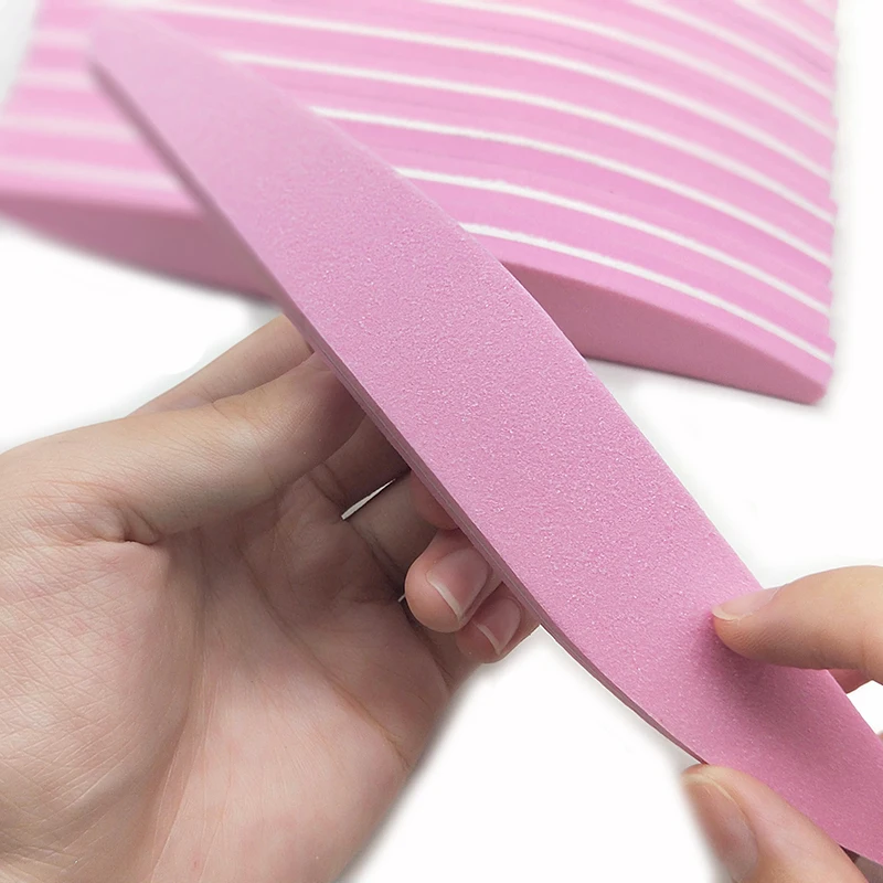 100 шт./компл. наждачная бумага Nailfile Lime 100/180 двухсторонний брусок для шлифовки блок набор Губка для полировки ногтей для УФ гель-лака Маникюр Файл