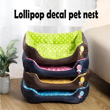 

Lollipop decal pet nest dog sofa bed cat bed teddy doll nest accessories dog house colorful Soft comfortable breathable cotton