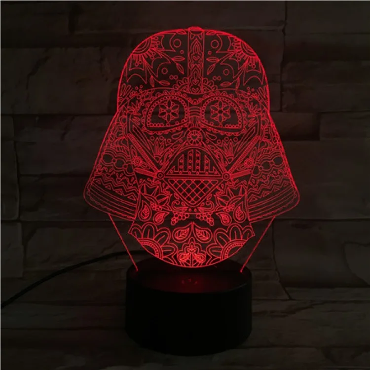 3D Lamp Star Wars Darth Vader Touch Sensor Visual Light Effect for Bedside Decoration Led Night Light Lamp for Christmas Reward
