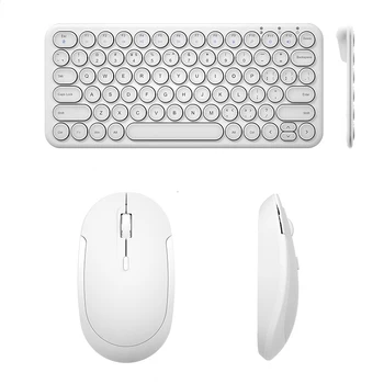 

KuWFi Wireless Silent Gaming Keyboard And Mouse 2.4G Round keycap Keyboard Gaming Mouse For Macbook PC Gamer Computer